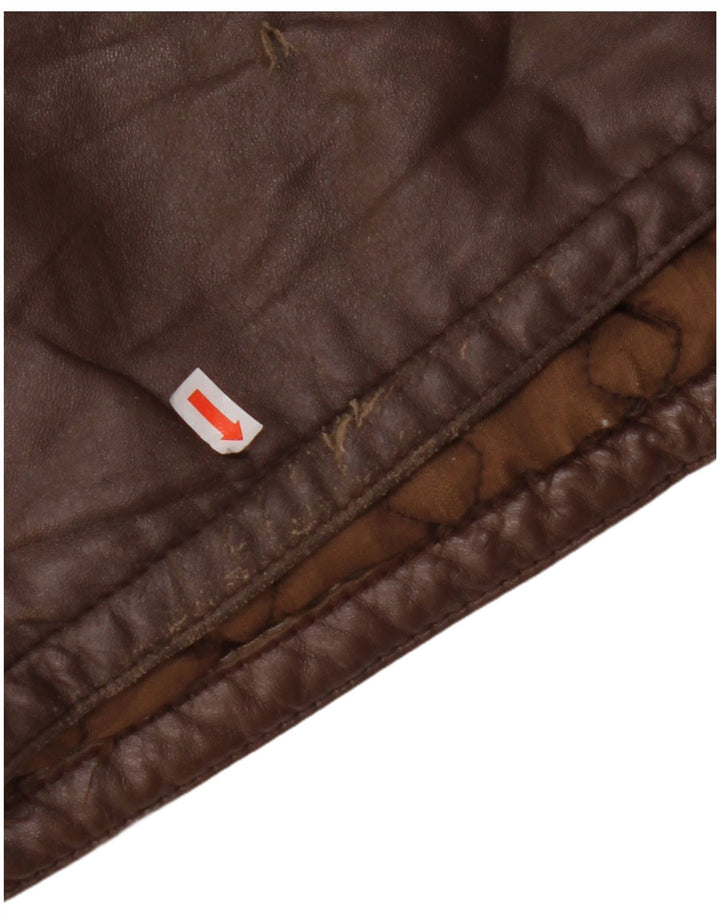 Куртка мужская кожаная VINTAGE IT 56 3XL Коричневая