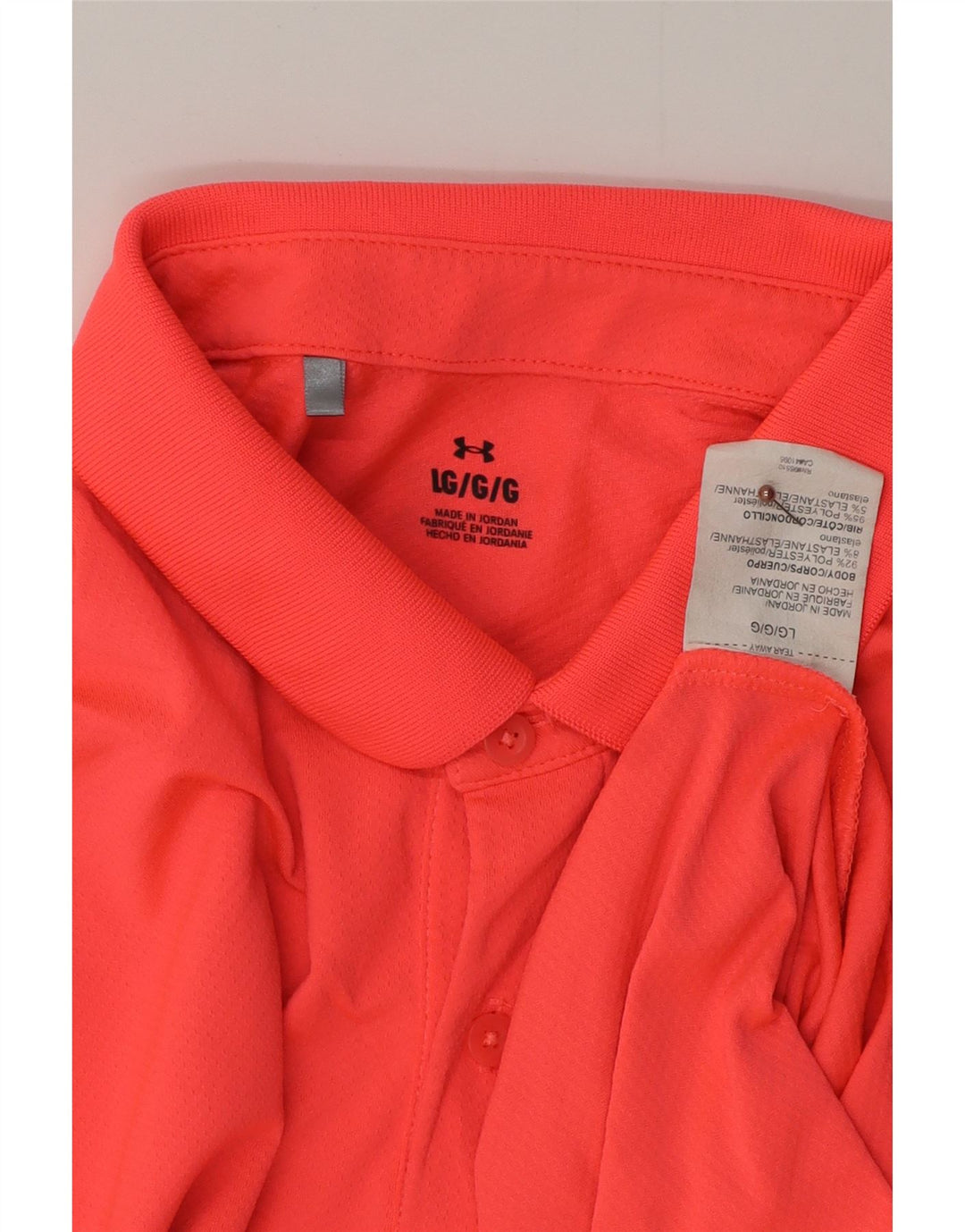 Мужская рубашка-поло UNDER ARMOR, большая розовая, полиэстер