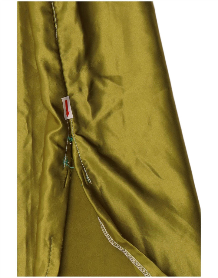 Винтажное женское платье-фартук UK 14, большой зеленый цвет