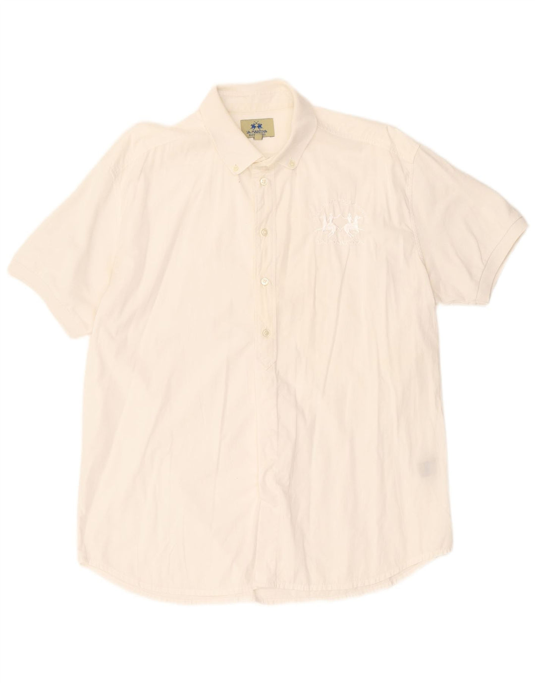 LA MARTINA Мужская рубашка-пуловер с коротким рукавом Buenos Aires XL, белая