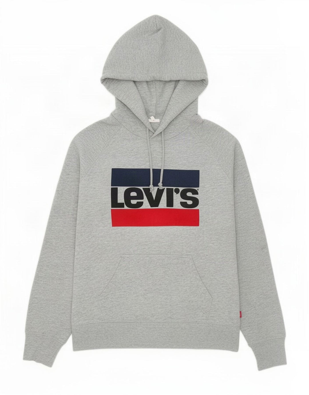Мужской джемпер с капюшоном Levi's, маленький серый, хлопковый