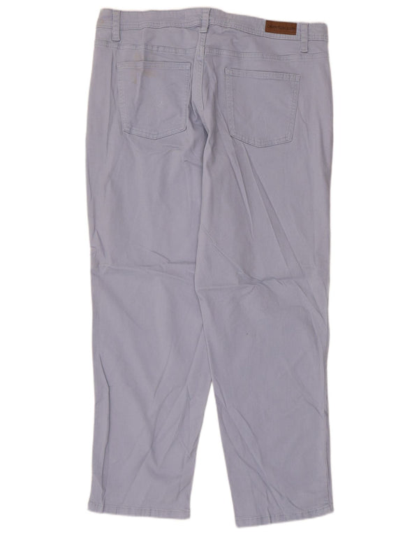 CALVIN KLEIN Женские укороченные брюки США 14 XL W36 L25 Синий хлопок