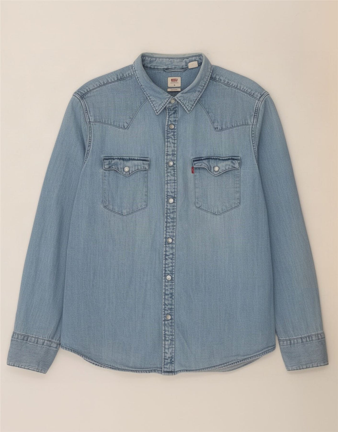 Мужская джинсовая рубашка стандартного кроя Levi's XL, синяя