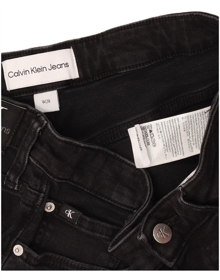 Женские джинсовые шорты Calvin Klein W28, средний черный, хлопок