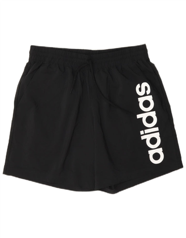 Мужские спортивные шорты Adidas с рисунком, большие черные из полиэстера