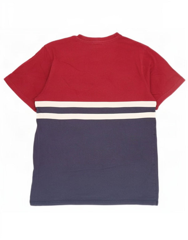 Ellesse Mens T-Shirt Top Small Navy Blue Colourblock