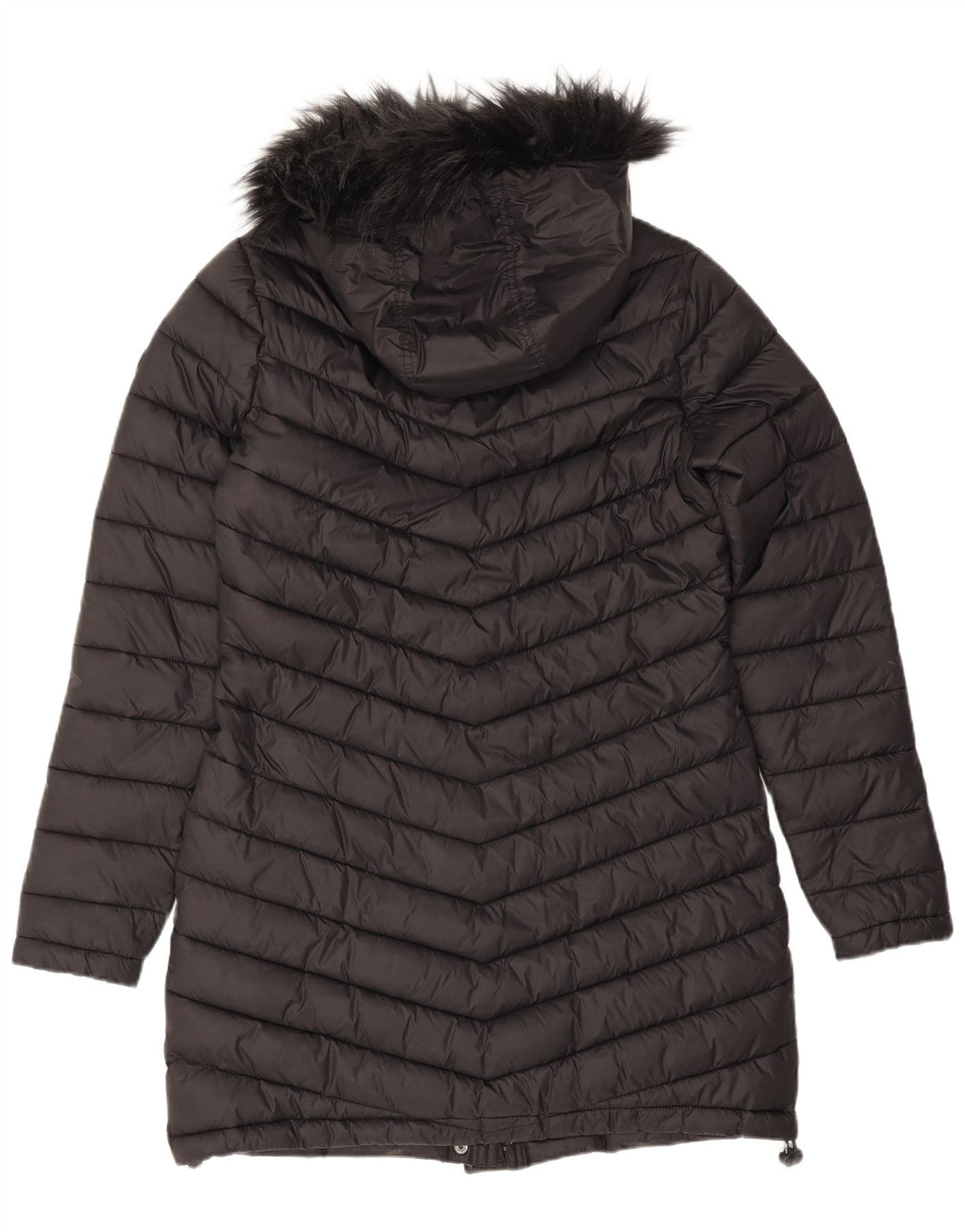 Женское пуховое пальто с капюшоном Superdry UK 14, средний черный нейлон