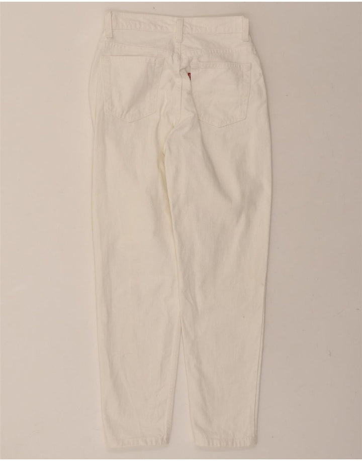 LEVI'S Womens 521 Tapered Jeans US 6 Medium W25 L27 White Cotton Vintage Levi's and Second-Hand Levi's from Messina Hembry 
