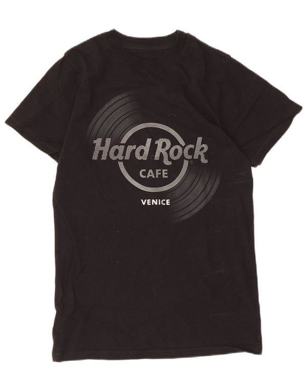Женская футболка с рисунком Hard Rock Cafe Venice Top UK 6 XS, черный хлопок