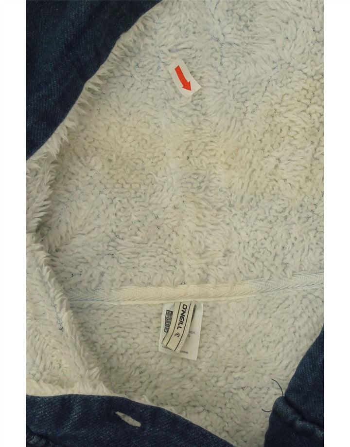 Женский пуловер O'Neill из джинсовой шерсти из шерпы, Великобритания 16, большой синий хлопок