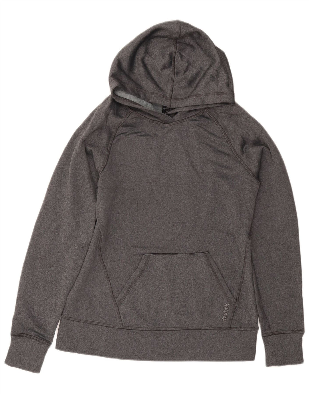 Женский джемпер с капюшоном REEBOK UK 10, маленький, серый, полиэстер