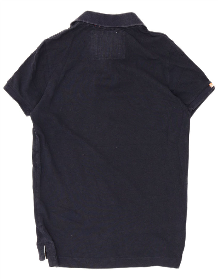 Мужская рубашка-поло Superdry среднего размера, темно-синяя, хлопок