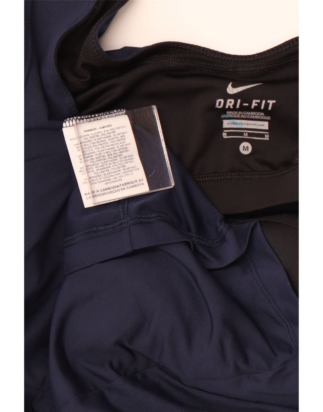 Женские купальники NIKE Dri Fit UK 12, средний темно-синий, полиэстер с цветными блоками