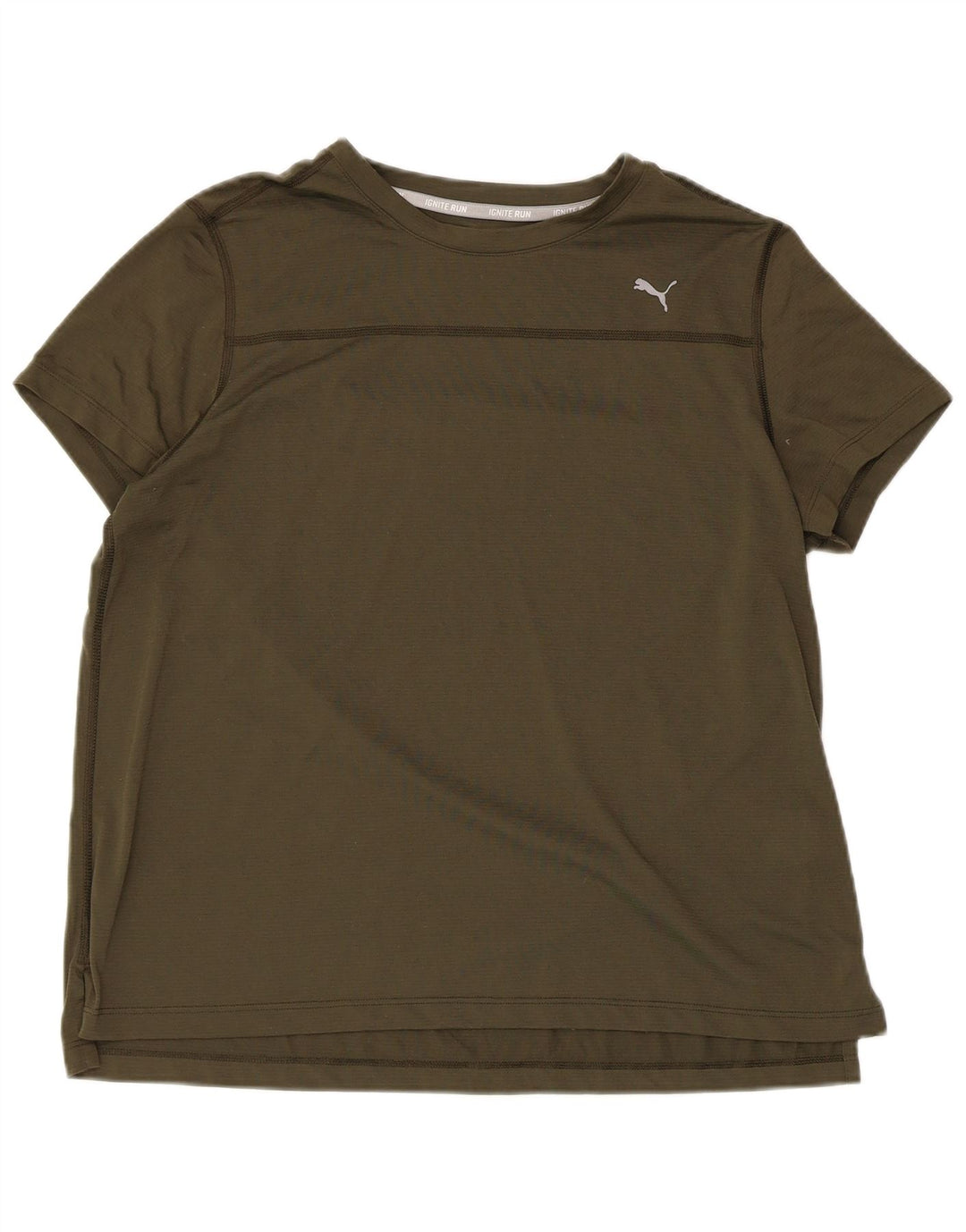 Женская футболка PUMA Top UK 16, большой цвет хаки, полиэстер
