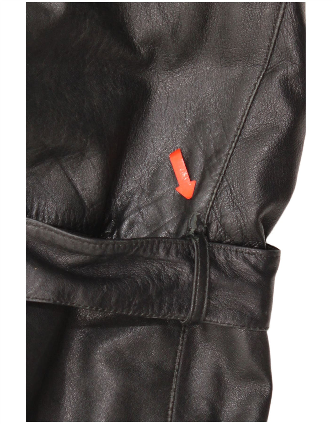 Винтажная женская кожаная куртка UK 16, большая черная кожаная