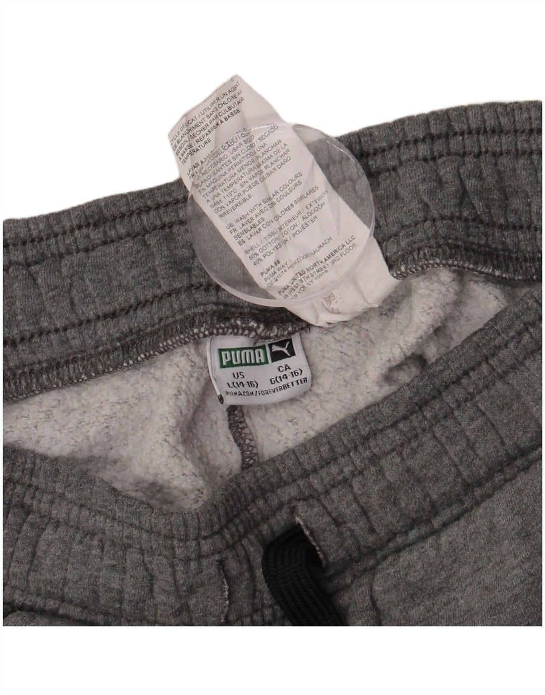 Спортивный костюм PUMA для девочек, брюки для бега, 14–15 лет, большие серые цветные блоки