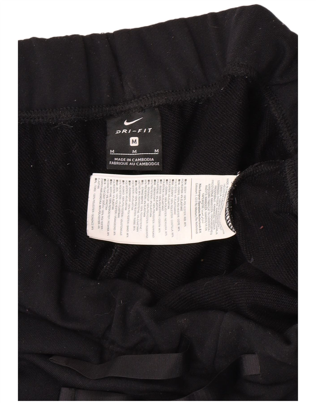 Женские спортивные брюки Nike Dri Fit, джоггеры, средний черный полиэстер