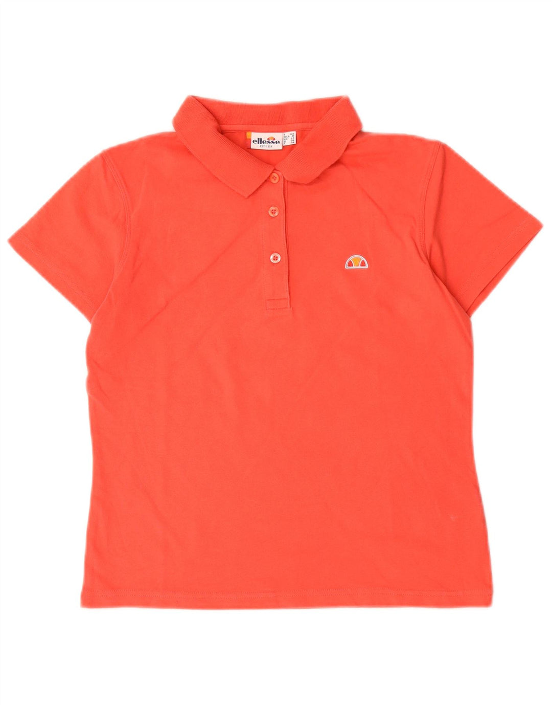 Женская рубашка-поло Ellesse UK 12, средний красный хлопок, красный