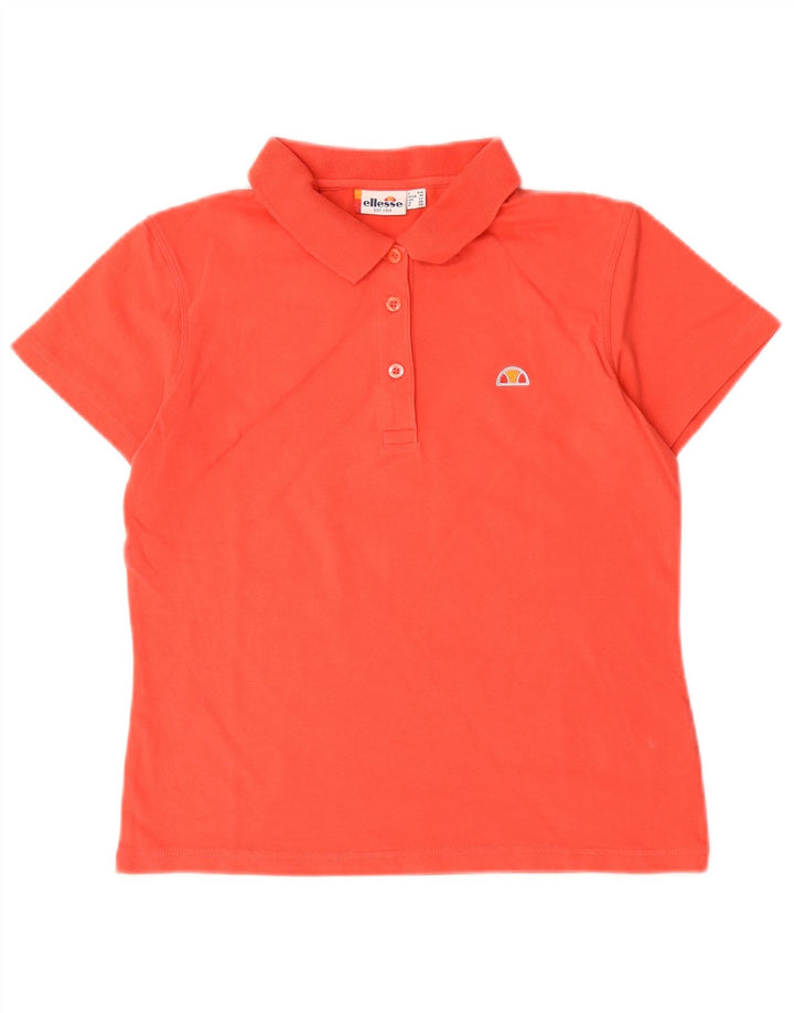 Женская рубашка-поло Ellesse UK 12, средний красный хлопок, красный