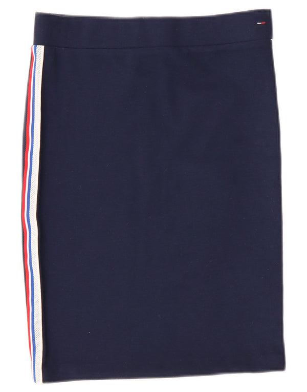 Tommy Hilfiger Женская юбка-карандаш, маленькая W26, темно-синяя полоска, полиэстер