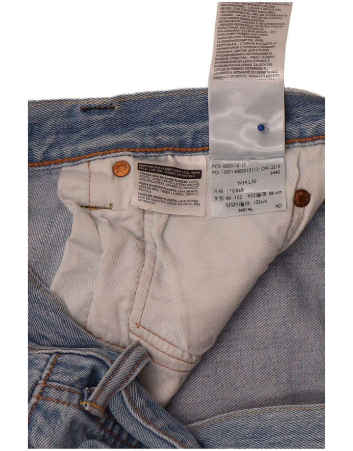 Мужские прямые джинсы Levi's W34 L30 синие, хлопок