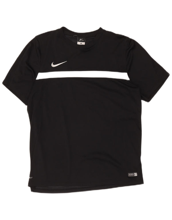 Мужская футболка Nike Dri Fit Top XL, черная, полиэстер с цветными блоками