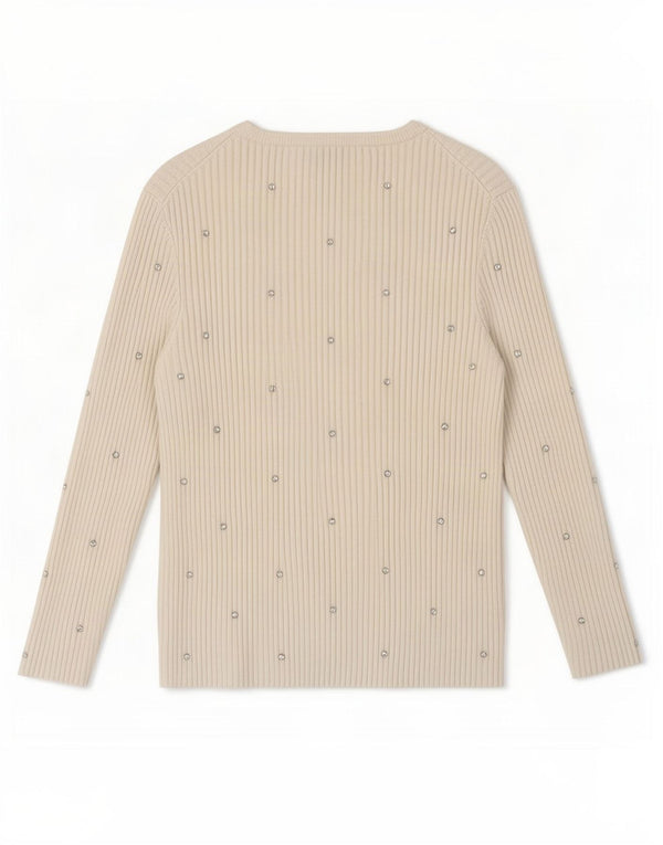 Женский укороченный топ с рукавом 3/4 Zara UK 12, средний нейлон в белые пятна