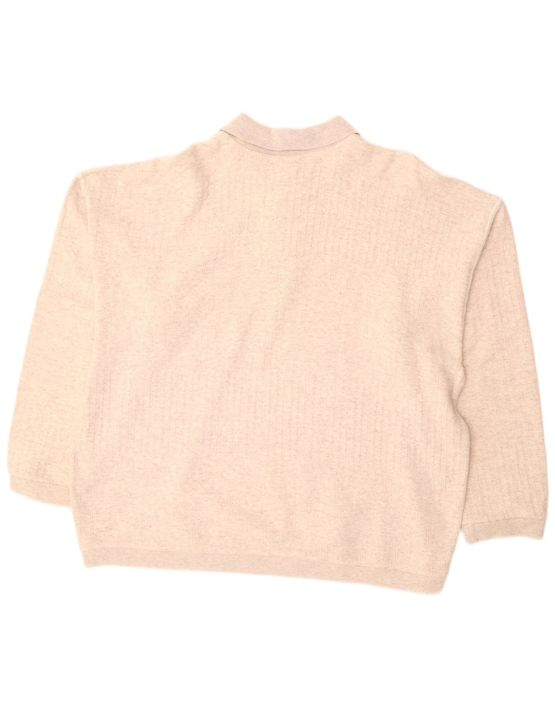 VINTAGE Мужской свитер с воротником поло 2XL Бежевый