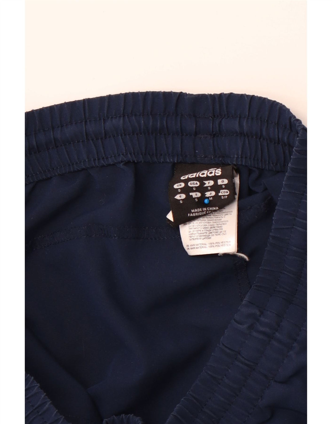 ADIDAS Mens Tracksuit Trousers Small Navy Blue Polyester