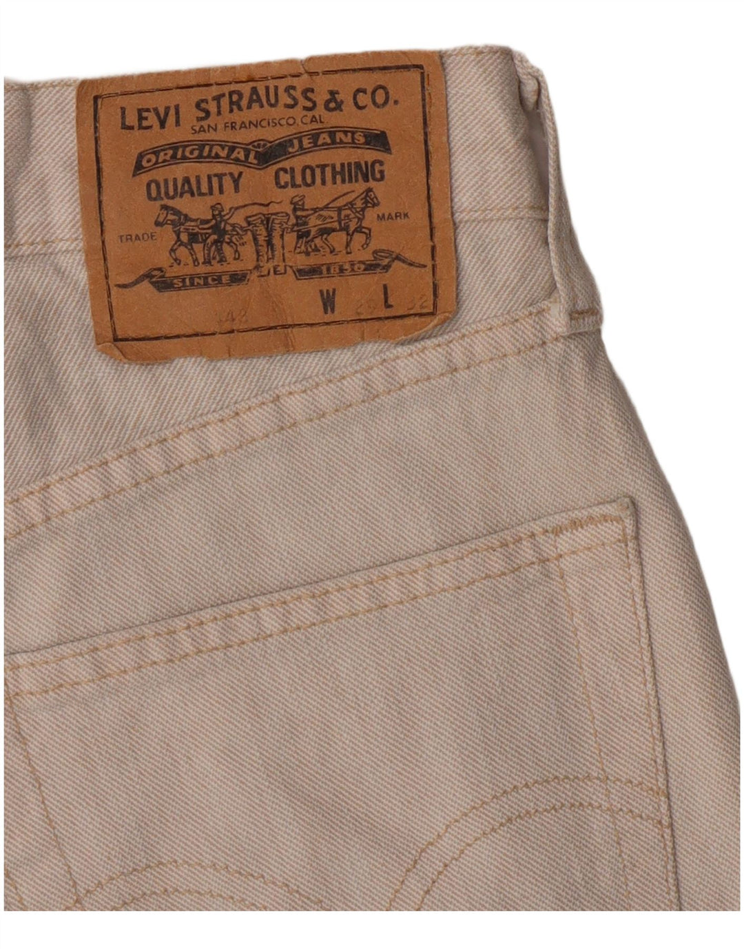 Женские джинсовые шорты Levi's W29 Medium Off White