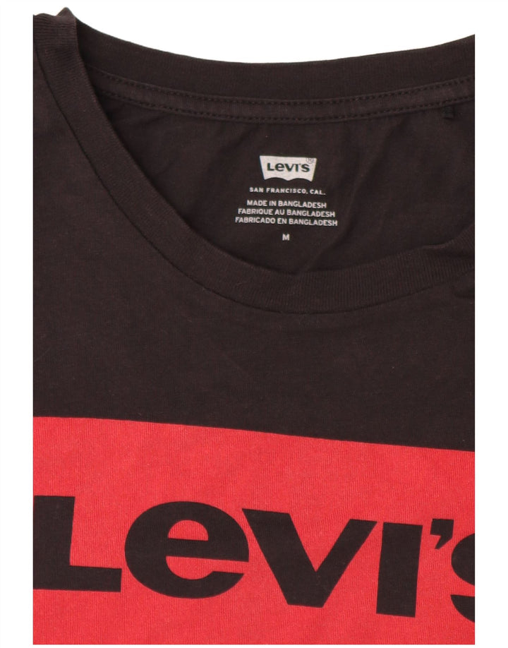 Женская футболка с рисунком Levi's Top UK 14, средний черный