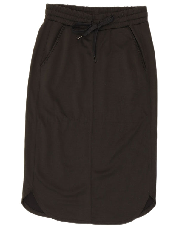 BENETTON Женская юбка-миди, маленькая W27, полиэстер цвета хаки