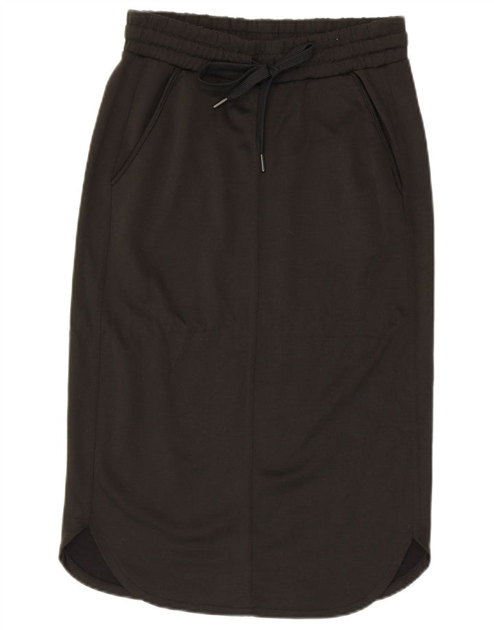 BENETTON Женская юбка-миди, маленькая W27, полиэстер цвета хаки