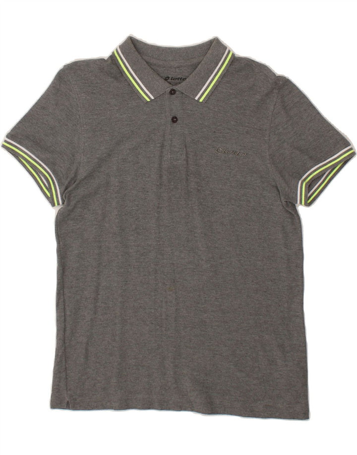 LOTTO Mens Polo Shirt Small Grey Cotton Vintage Lotto and Second-Hand Lotto from Messina Hembry 