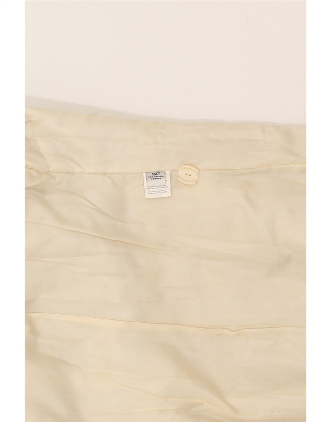 COCONUDA Womens Leather Coat UK 14 Medium Off White Leather Vintage Coconuda and Second-Hand Coconuda from Messina Hembry 