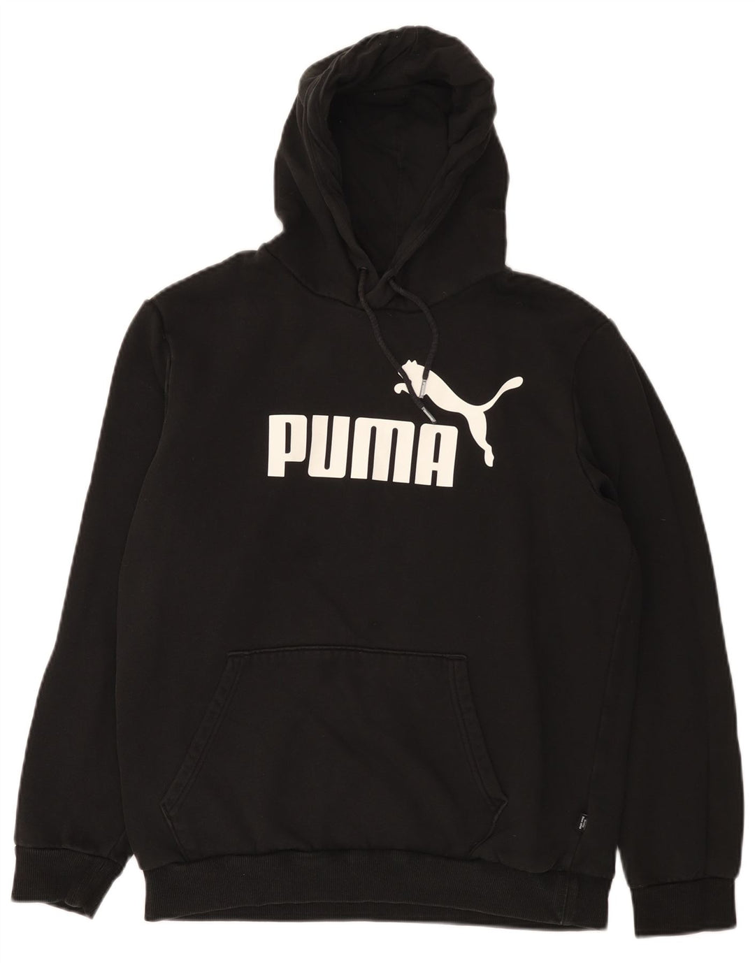 Мужской джемпер с капюшоном Puma, черный, хлопковый, среднего размера