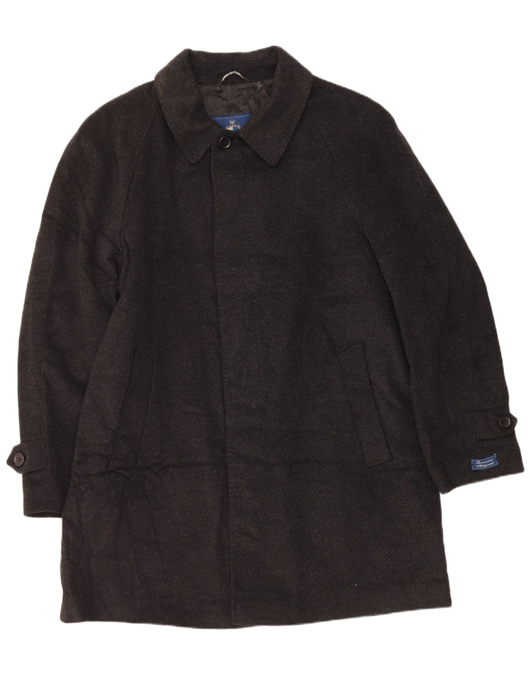 Винтажное мужское пальто IT 54 2XL Серое Шерстяное