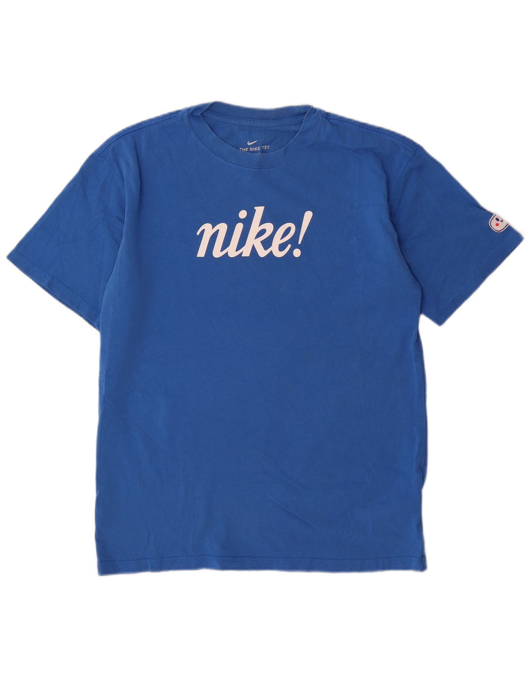 Мужская футболка с рисунком Nike, маленький синий хлопок