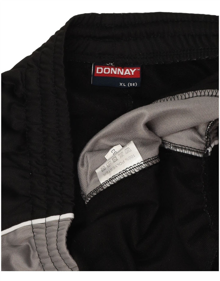 Donnay Мужские спортивные брюки XL, черные, полиэстер с цветными блоками