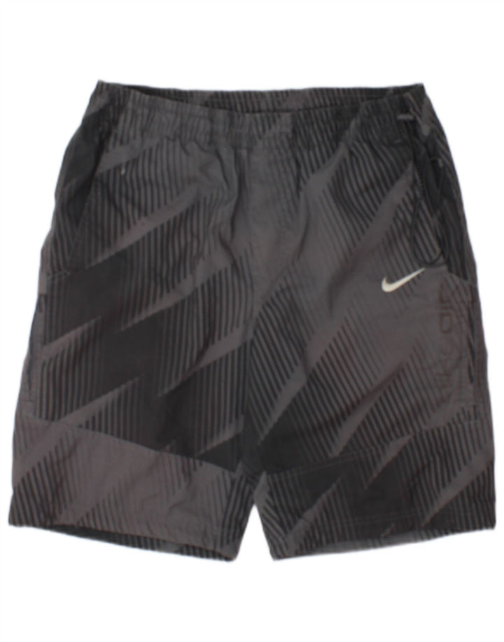 Мужские спортивные шорты Nike UK 26/28, маленькие серые, полиэстер с геометрическим рисунком