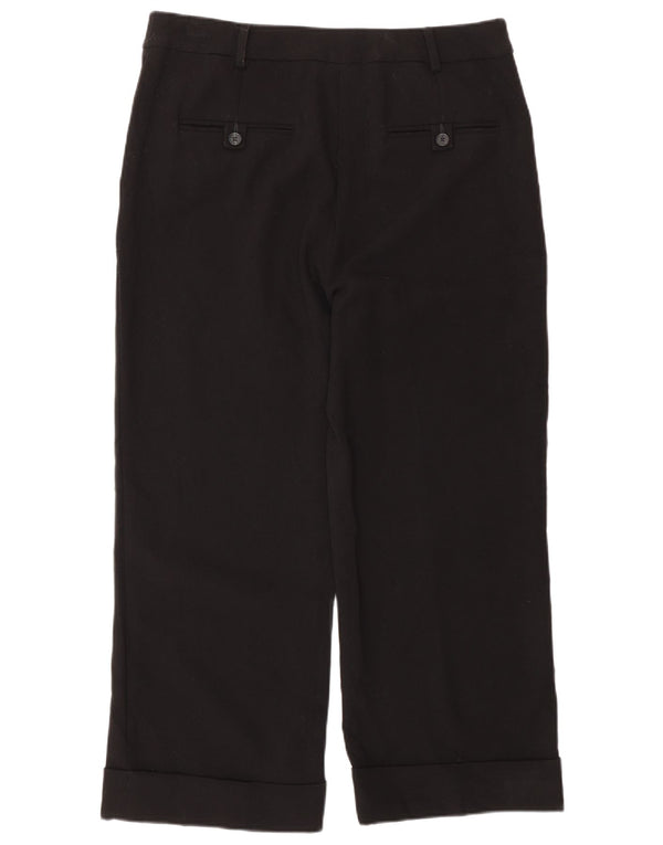Женские прямые костюмные брюки Marks & Spencer UK 12, средние W30 L26, черные