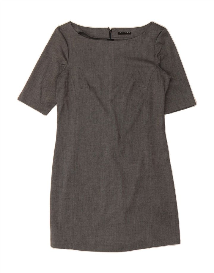 SISLEY Womens Sheath Dress UK 10 Small Grey Polyester Vintage Sisley and Second-Hand Sisley from Messina Hembry 