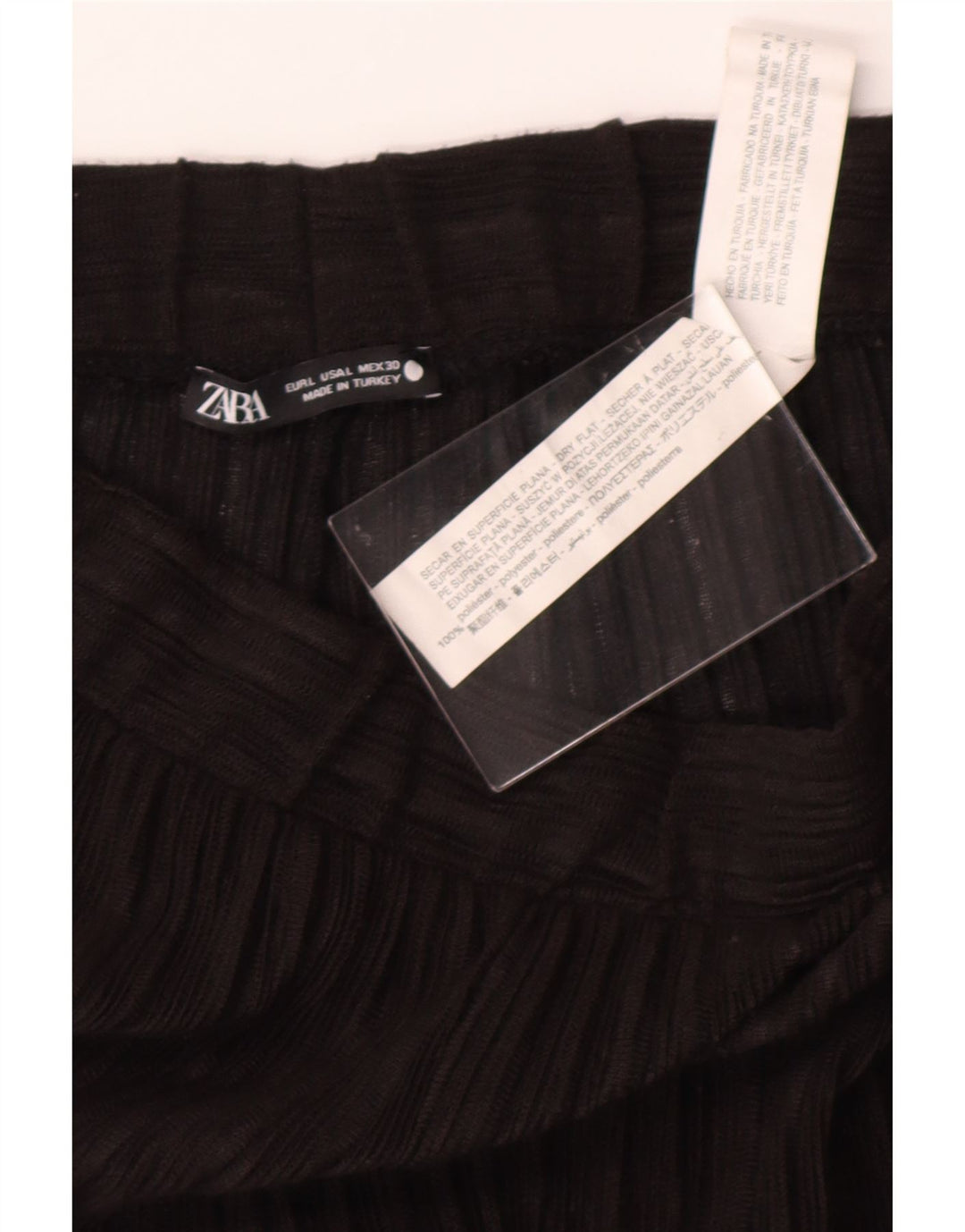 ZARA Womens Straight Casual Trousers UK 16 Large  Black Polyester Vintage Zara and Second-Hand Zara from Messina Hembry 