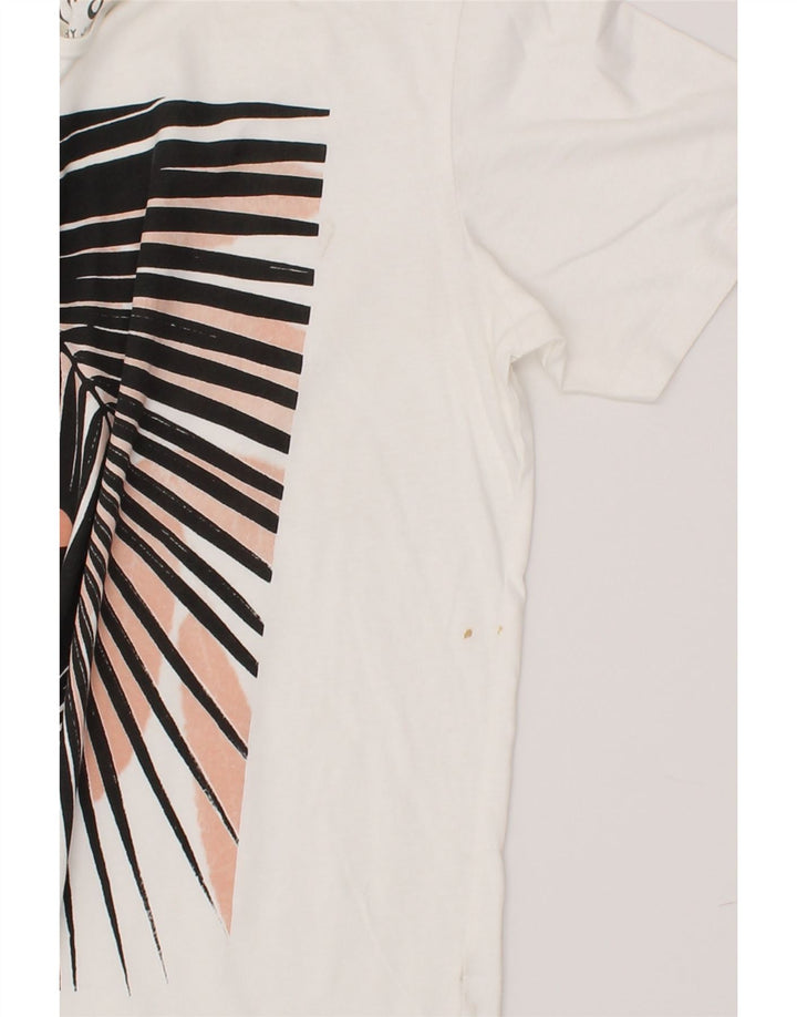 JACK & JONES Mens Graphic T-Shirt Top Large White Vintage Jack & Jones and Second-Hand Jack & Jones from Messina Hembry 
