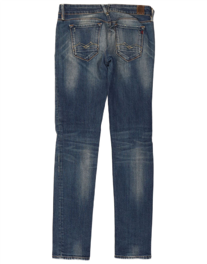 REPLAY Womens Rose Slim Jeans W27 L30 Blue Cotton