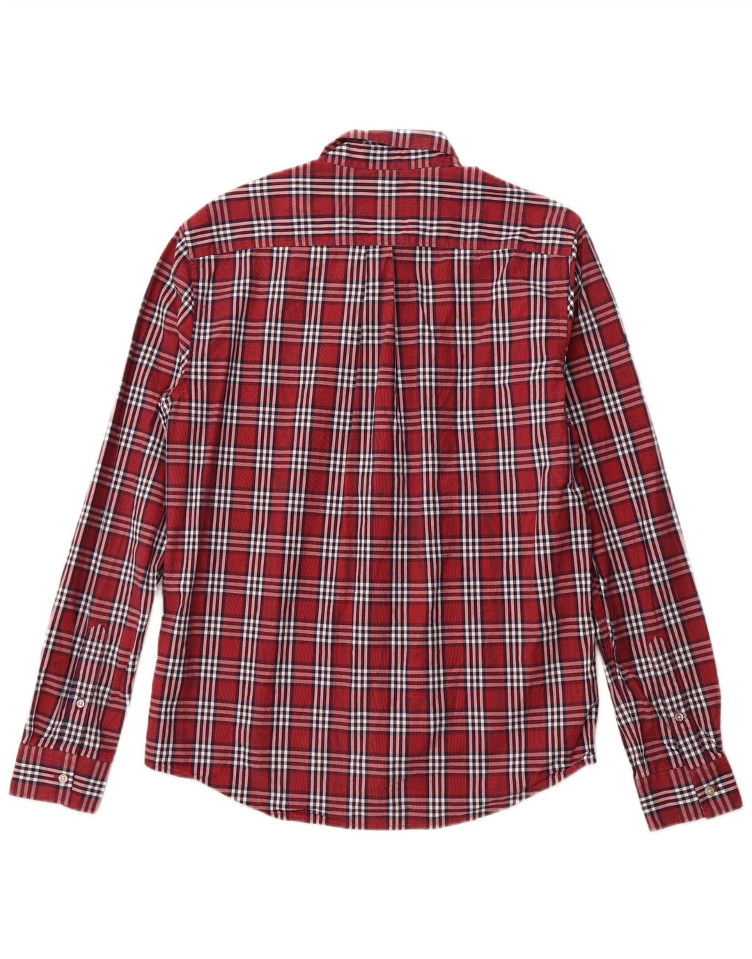 SUPERDRY Мужская рубашка стандартного кроя, большая хлопковая бордовая клетка