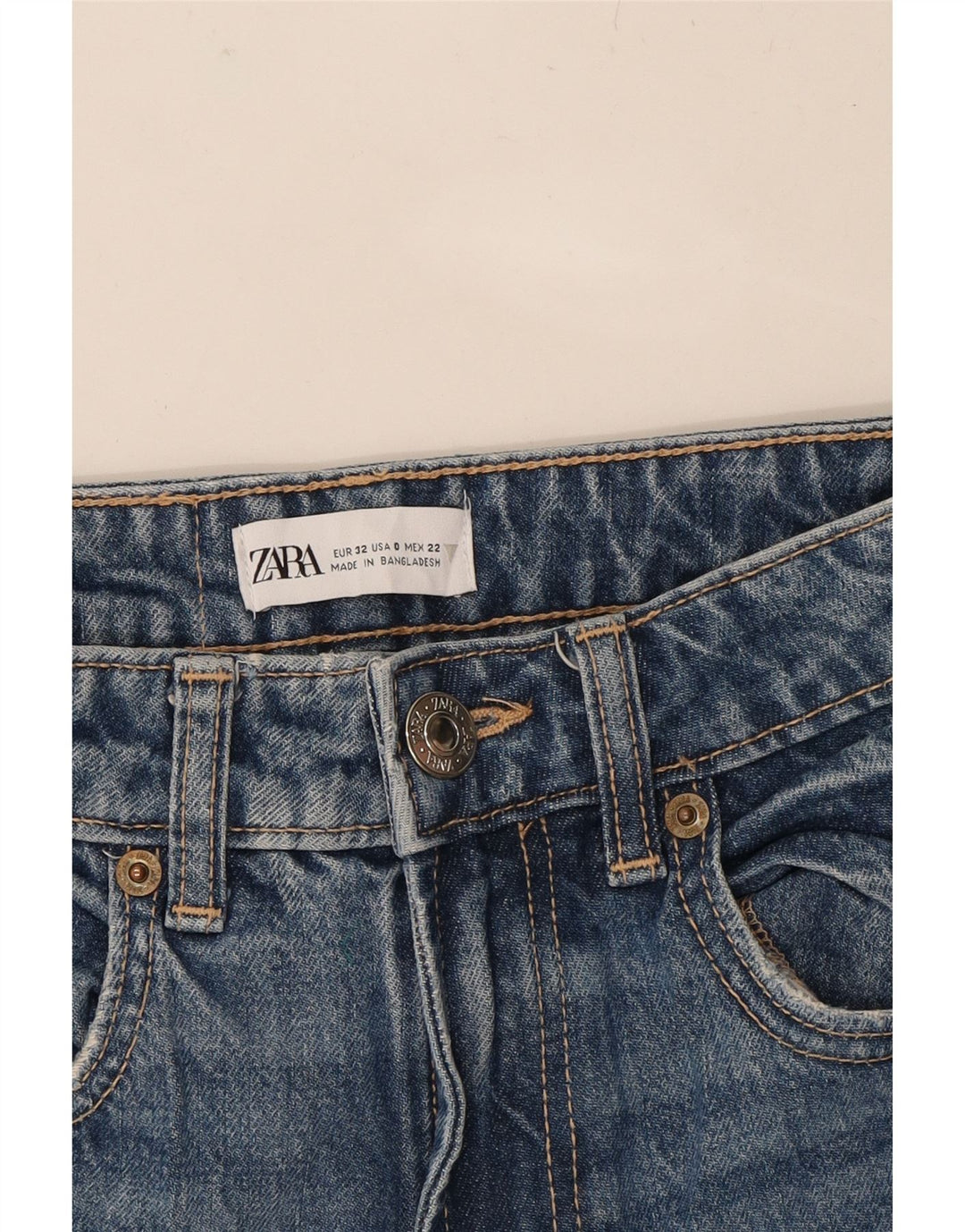 ZARA Womens Slim Jeans EU 32 2XS W22 L28 Blue Vintage Zara and Second-Hand Zara from Messina Hembry 