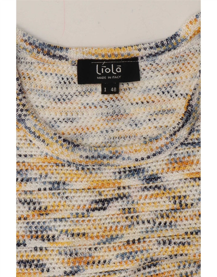 Женская укороченная блузка Liola Top IT 48 XL Разноцветная в крапинку