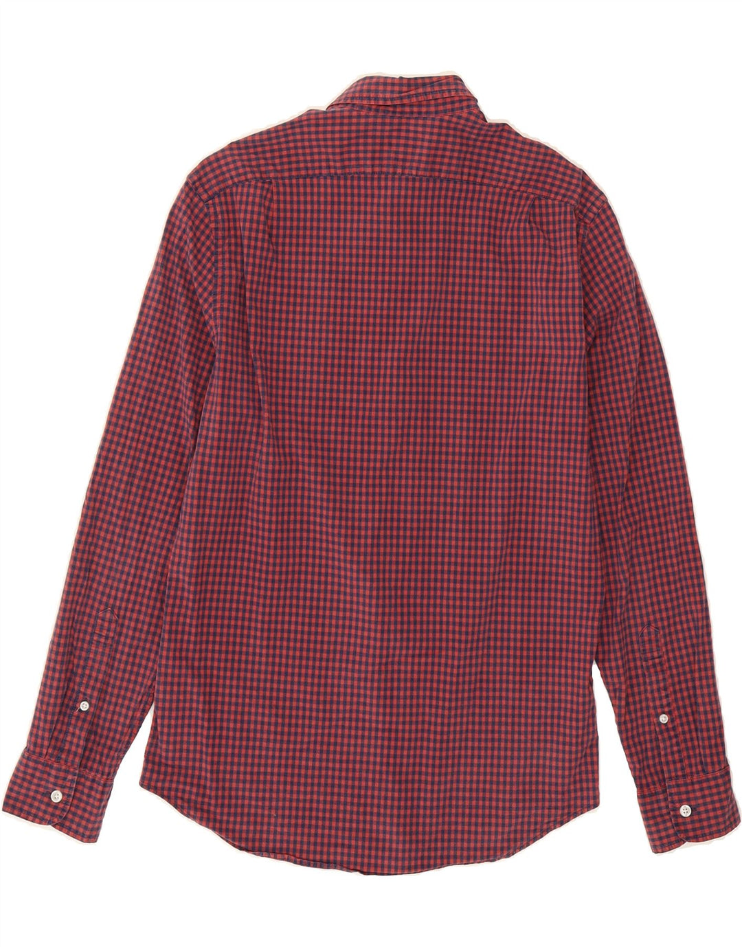J. CREW Mens Flex Classic Fit Shirt Medium Red Check Cotton Vintage J. Crew and Second-Hand J. Crew from Messina Hembry 