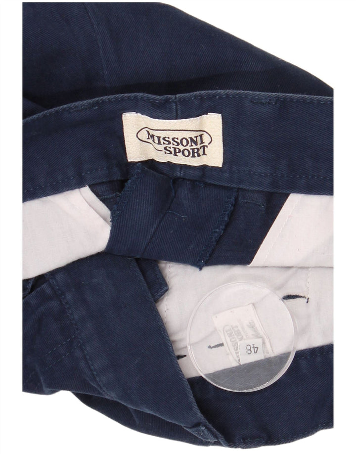 MISSONI Мужские костюмные брюки с привязкой IT 48 Medium W30 L30 Темно-синий хлопок